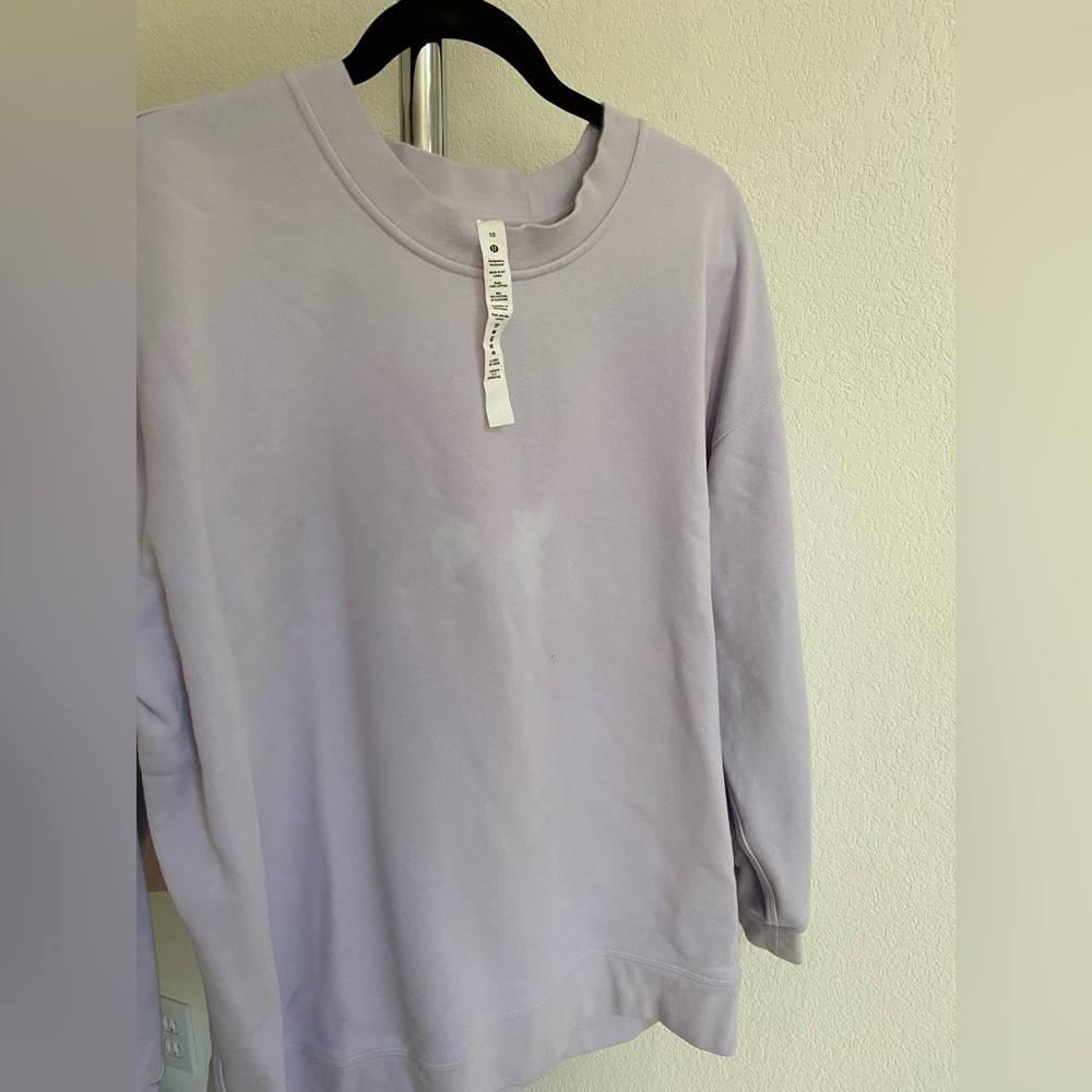 Lululemon oversized crew size 10 lavender